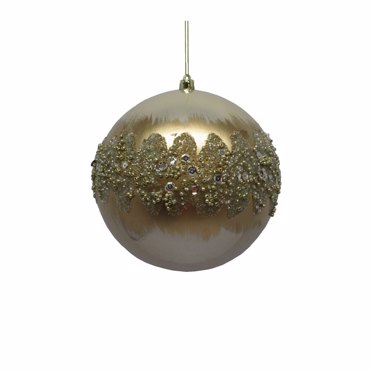 Liberta - Maison XMAS JOLLY Κρεμαστή Μπάλα Πλαστική Χρυσή 15x15x15cm 030196