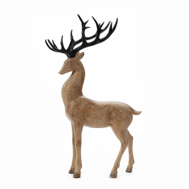 Liberta - Maison XMAS WOODY DEER 1 DECO Τάρανδος Resin Καφέ/Μαύρος 27x12x46cm 030491