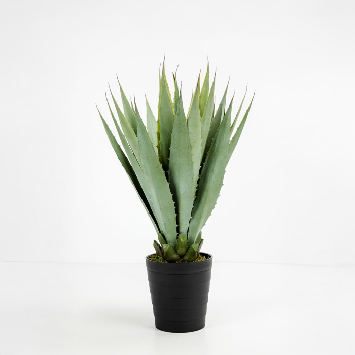 Liberta-Maison Agave Futo Texnito se Gastra 58cm PVC Prasino Mavro Tsimento 030829