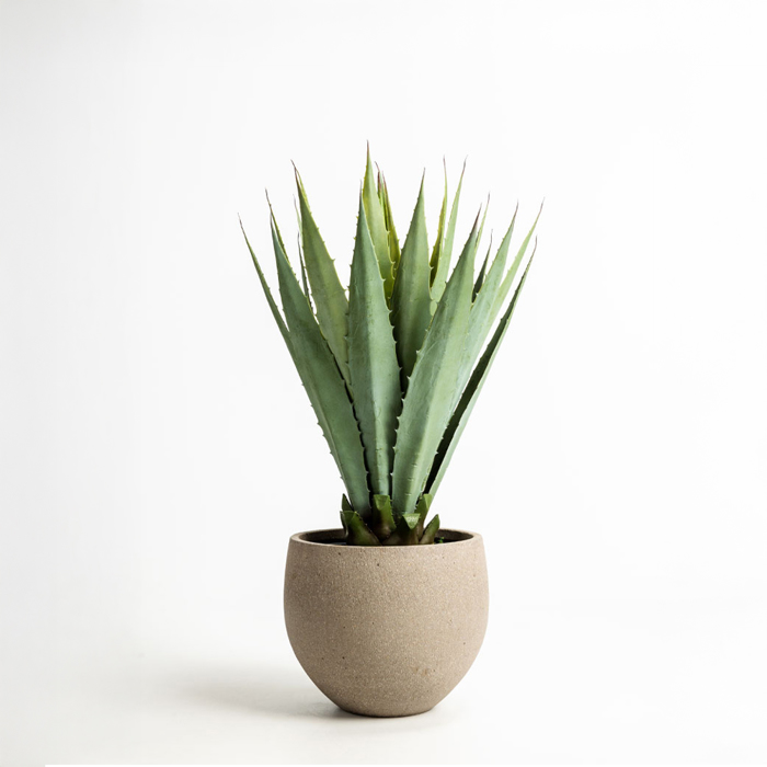 Liberta-Maison Agave Futo Texnito se Gastra 58cm PVC Prasino Mavro Tsimento 030829