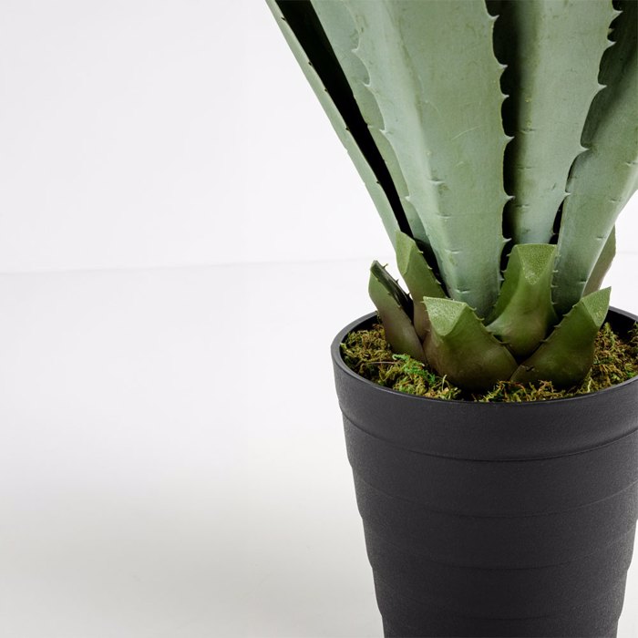 Liberta-Maison Agave Futo Texnito se Gastra 58cm PVC Prasino Mavro Tsimento 030829