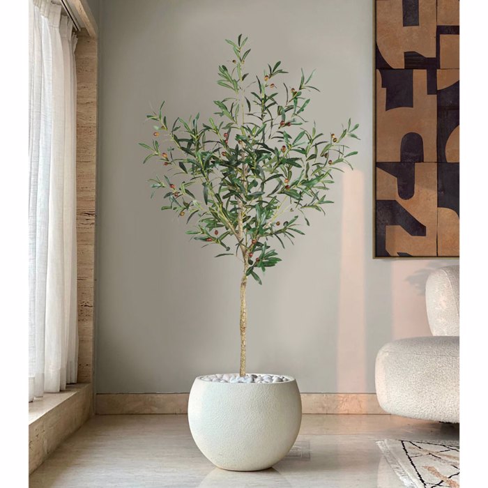 Liberta-Maison Olive Tree Dentro Texnito se Gastra 155cm PVC Prasino Mavro Tsimento 030852