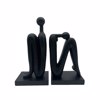 Liberta-Maison Mabior Diakosmitiko Bibliostatis Set 2tmx 30x10x30cm Polyresin Mavro 031117