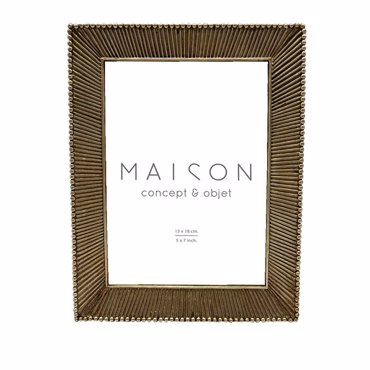 Liberta - Maison RODERICK Κορνίζα Polyresin Χρυσή με Γυαλί 17x2x22cm 031129