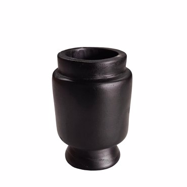 Liberta - Maison NUBIA Βάζο Ξύλινο Μαύρο Φ14x20cm 032270