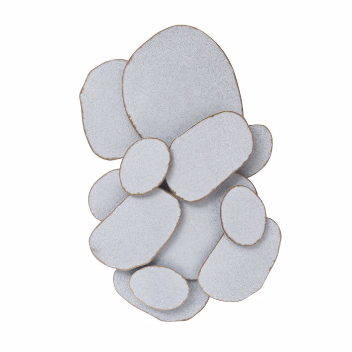 Liberta - Maison PEBBLES Diakosmitiko Toixou Metalliko Lefko/Ggri/Xruso 63x7x97cm 032339