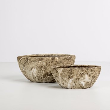 Liberta-Maison Nanga Κασπώ Σετ 2τμχ 46x22x20cm Κεραμικό Μπεζ Καφέ 032406