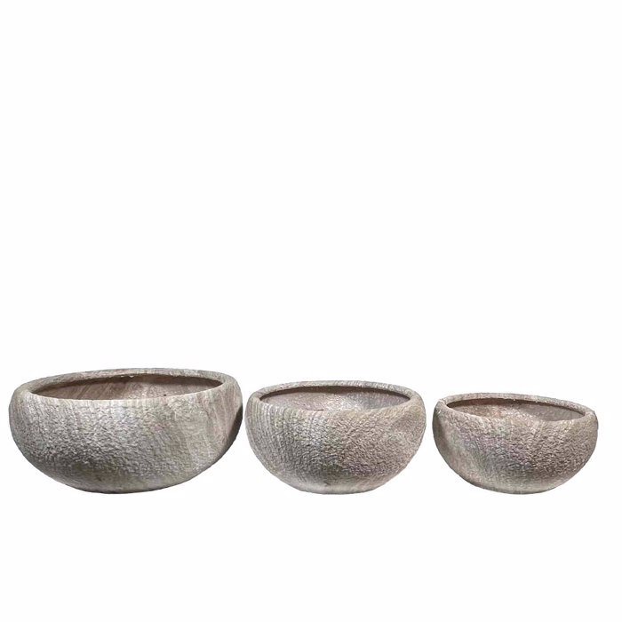 Liberta-Maison Pumor Kaspo Set 3Tmx 43x43x18cm Keramiko Bez Lefko 032424