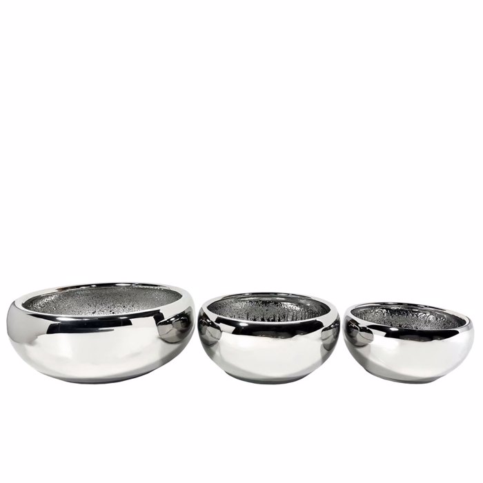 Liberta-Maison Argento Kaspo Set 3Tmx 43x43x18cm Keramiko Asimi 032468