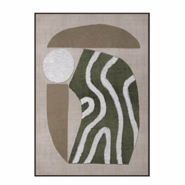 Liberta - Maison SLATE A Πίνακας με Κορνίζα Καμβάς Λαδί/Μπεζ/Λευκό PS 75x4x100cm 033029