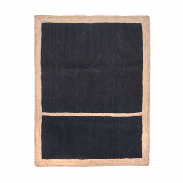 Liberta-Maison Frame Rug A Χαλί 140x210cm Γιούτα Μαύρο Μπεζ 034219
