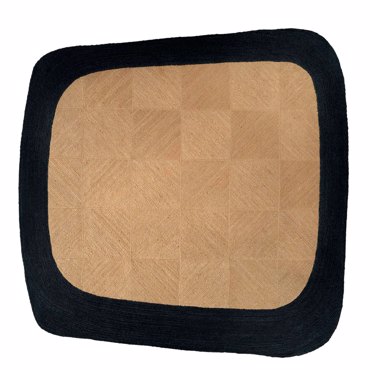Liberta-Maison Flux Beige Χαλί 200x200cm Γιουτα Μπεζ Μαύρο 034221