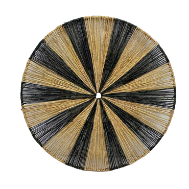 Liberta - Maison IRIDA Διακοσμητικό Τοίχου από Γιούτα Μαύρο/Φυσικό Φ41x6cm 034320