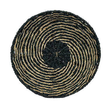 Liberta - Maison IRIS Διακοσμητικό Τοίχου Seagrass Μαύρο/Φυσικό Φ51x6cm 034321