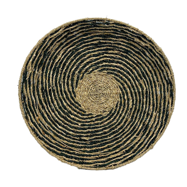 Liberta - Maison IRIS Διακοσμητικό Τοίχου Seagrass Φυσικό/Μαύρο Φ51x6cm 034322