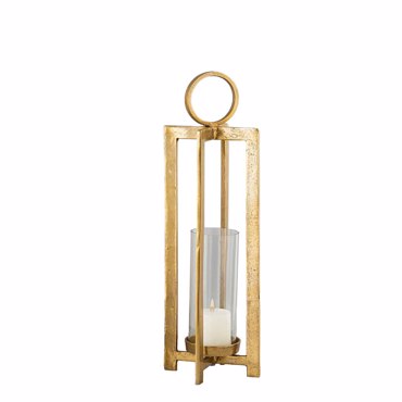 Liberta-Maison Beacon Light Φανάρι 20x20x66cm Αλουμίνιο Χρυσό Γυαλι 034383