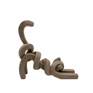 Liberta - Maison BELMA Διακοσμητική Γάτα Polyresin Stone Μπεζ 24.5x6.5x22.8cm 034472