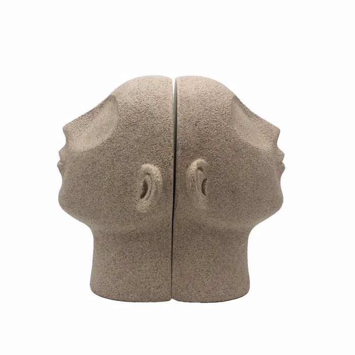 Liberta - Maison VOLTO LIBRO Diakosmitiko Prosopo Polyresin Stone Bez 25x18.5x23cm 034475