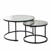 Liberta - Maison SOLAR Set ton 2 Coffee Table Diafano/Mavro F75x45cm 04-0520