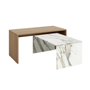 Liberta - Maison TUNUSIA Coffee Table Artisan Oak/Tunusia Μάρμαρο 90x45x45cm 04-0835