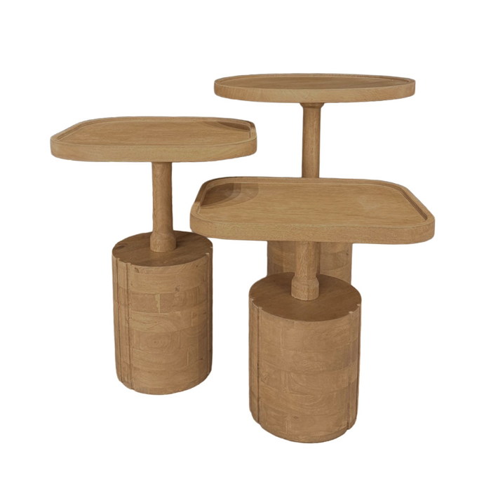 Liberta-Maison Tetris Coffee Table Set 3tem Fusiko 45x45x60cm 04-1336