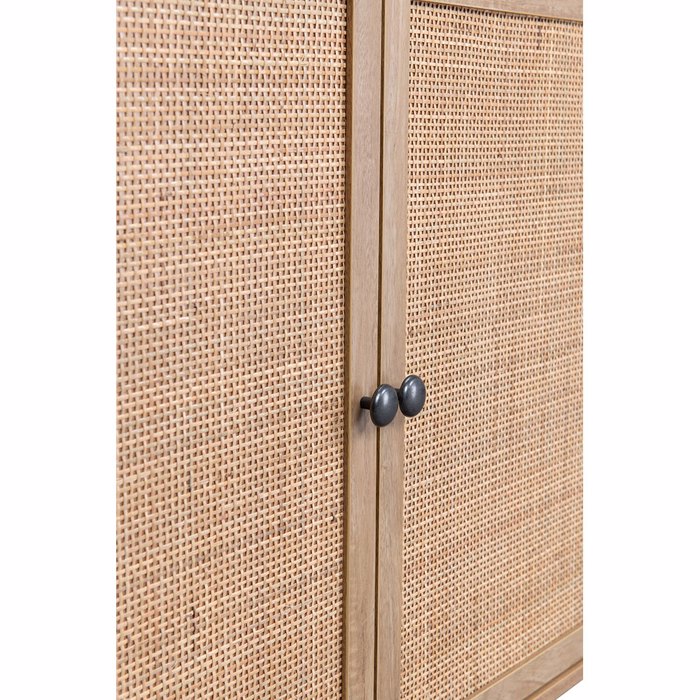 Liberta - Maison AMMOS Μπουφές Φυσικός με Rattan με 3 Συρτάρια και Ντουλάπια 150x39x79cm 05-0469 Liberta - Maison AMMOS Boufes Fusikos me Rattan me 3 Surtaria kai Ntoulapia 150x39x79cm 05-0469
