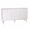 Liberta - Maison ZIZEL Boufes Lefkos me Pattern/Xrusos me 3 Portes kai 3 Surtaria 150x40x80cm 05-0758