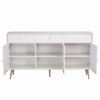 Liberta - Maison ZIZEL Boufes Lefkos me Pattern/Xrusos me 3 Portes kai 3 Surtaria 150x40x80cm 05-0758