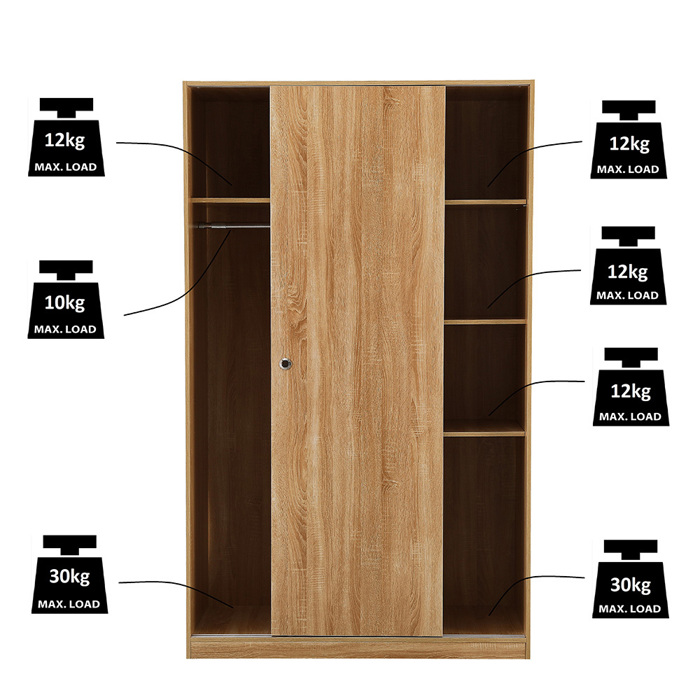 Liberta - Maison KEY Ντουλάπα Φυσική με 2 Πόρτες 120x50x200cm 06-0121 Liberta - Maison KEY Ntoulapa Fusiki me 2 Portes 120x50x200cm 06-0121