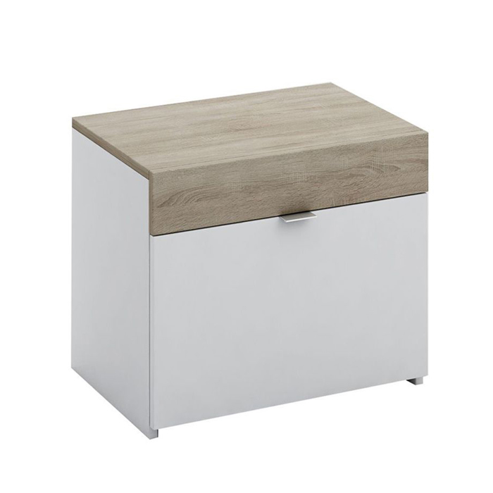 Liberta - Maison MY BOX Komodino Sonoma Skouro/Lefko High Gloss 50x36x43cm 09-0786