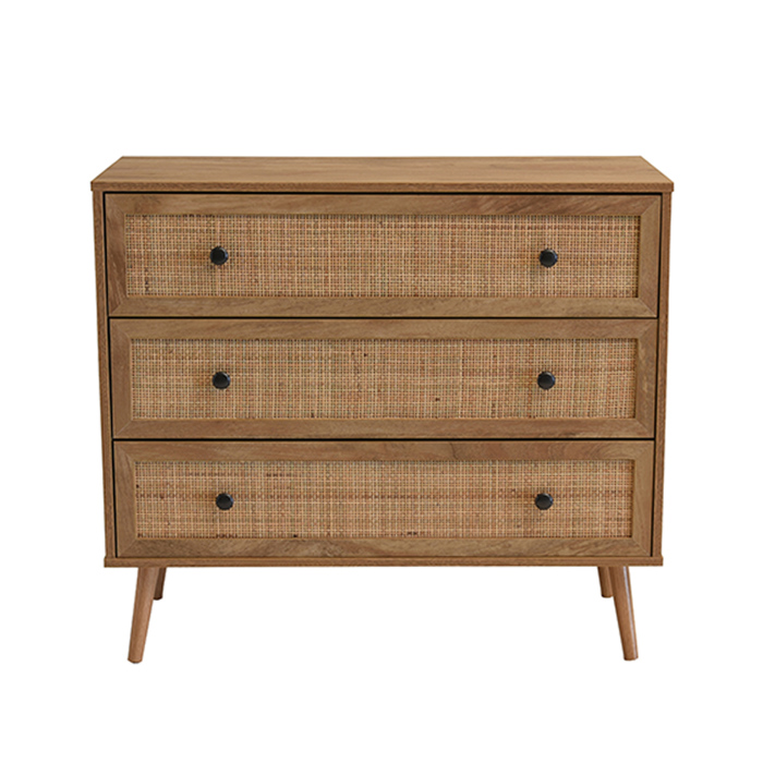 Liberta - Maison AMMOS Κομότα Φυσική με Rattan με 3 Συρτάρια 90x39x79cm 09-1234 Liberta - Maison AMMOS Komota Fusiki me Rattan me 3 Surtaria 90x39x79cm 09-1234
