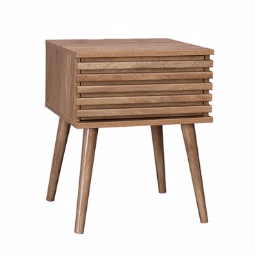 Liberta - Maison KIROS Κομοδίνο Φυσικό με 1 Συρτάρι 40x39x50.5cm 09-1680