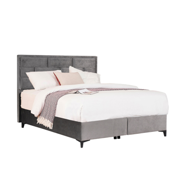 Liberta - Maison BRICK Κρεβάτι με Αποθ. Χώρο Γκρι 07-450 215x165x121cm (για Στρώμα 160x200cm) 09-1766