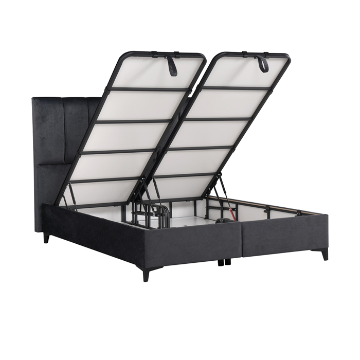 Liberta - Maison STICKS Κρεβάτι με Αποθηκευτικό Χώρο Γκρι 26-911 223x166x120cm (για Στρώμα 160x200cm) 09-1770 Liberta - Maison STICKS Krebati me Apothikeftiko Xoro Ggri 26-911 223x166x120cm (ga Stroma 160x200cm) 09-1770