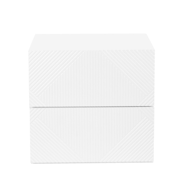 Liberta - Maison MEZZA LUNA Komodino Lefko me 2 Surtaria 55x45x52cm 09-1952