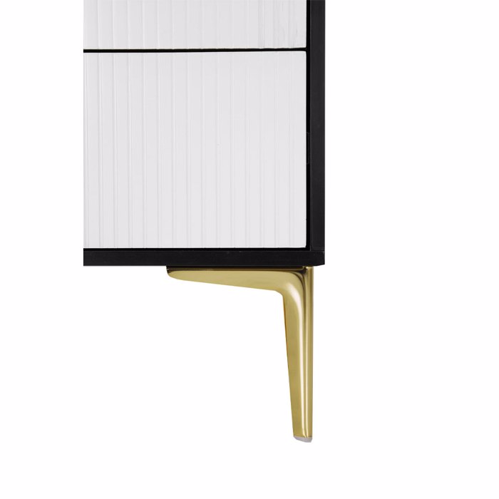 Liberta - Maison NEW YORK Κομοδίνο Λευκό/Μαύρο 60x40x60cm 09-1961 Liberta - Maison NEW YORK Komodino Lefko/Mavro 60x40x60cm 09-1961