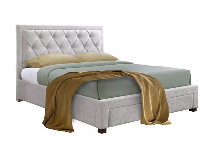 Liberta - Maison NOBLE Κρεβάτι Γκρι Ανοιχτό 216.5x165x122cm (για Στρώμα 160x200cm) 09-1965 Liberta - Maison NOBLE Krebati Ggri Anoixto 216.5x165x122cm (ga Stroma 160x200cm) 09-1965