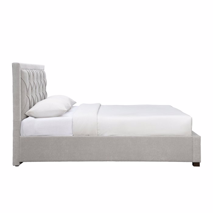 Liberta - Maison NOBLE Κρεβάτι Γκρι Ανοιχτό 216.5x165x122cm (για Στρώμα 160x200cm) 09-1965 Liberta - Maison NOBLE Krebati Ggri Anoixto 216.5x165x122cm (ga Stroma 160x200cm) 09-1965