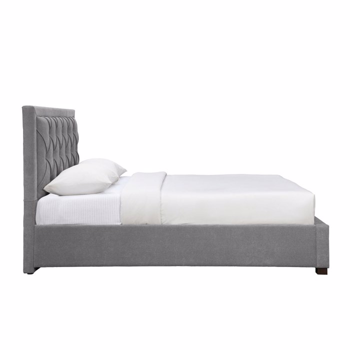 Liberta - Maison NOBLE Κρεβάτι Γκρι Σκούρο 216.5x165x122cm (για Στρώμα 160x200cm) 09-1966 Liberta - Maison NOBLE Krebati Ggri Skouro 216.5x165x122cm (ga Stroma 160x200cm) 09-1966
