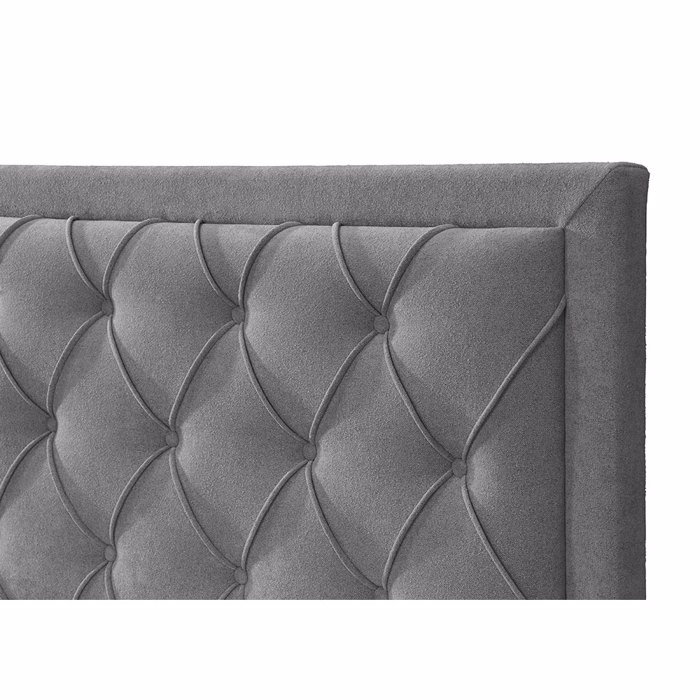 Liberta - Maison NOBLE Κρεβάτι Γκρι Σκούρο 216.5x165x122cm (για Στρώμα 160x200cm) 09-1966 Liberta - Maison NOBLE Krebati Ggri Skouro 216.5x165x122cm (ga Stroma 160x200cm) 09-1966