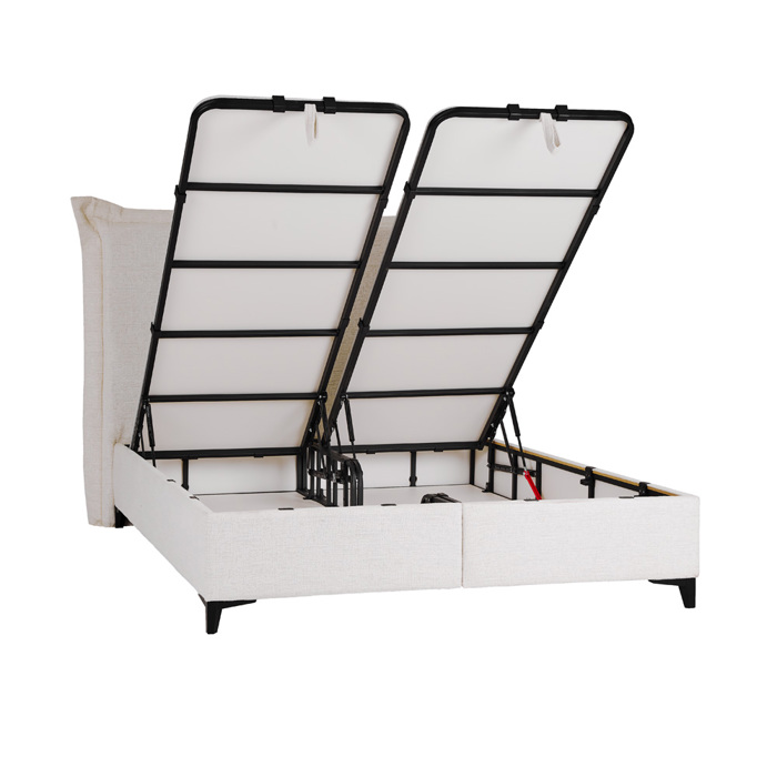 Liberta - Maison LONGWAVE Krebati me Apothikeftiko Xoro Off White 06-900 207x180x140cm (ga Stroma 160x200cm) 09-1991