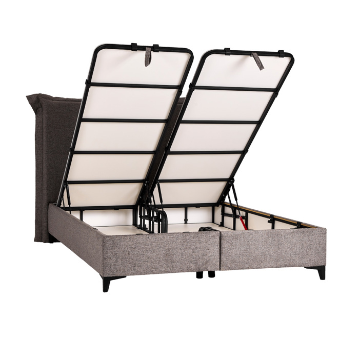 Liberta - Maison LONGWAVE Κρεβάτι με Αποθηκευτικό Χώρο Γκρι 34-900 207x180x140cm (για Στρώμα 160x200cm) 09-1992 Liberta - Maison LONGWAVE Krebati me Apothikeftiko Xoro Ggri 34-900 207x180x140cm (ga Stroma 160x200cm) 09-1992