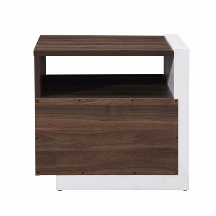 Liberta - Maison DOBLE Komodino Karudi/Lefko me 1 Porta 46x40x43cm 09-2047