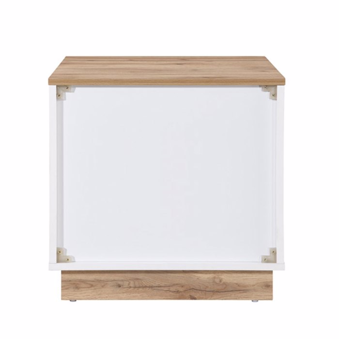 Liberta - Maison CASA Komodino Lefko/Fusiko me 2 Surtaria 50x50x50cm 09-2049
