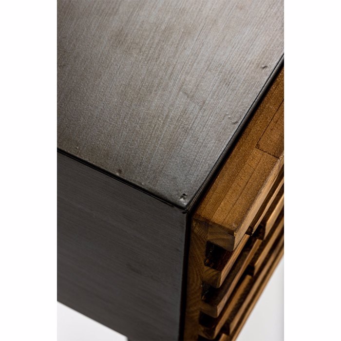 Liberta - Maison COAST Komodino Mavro/Fusiko 55x43x55.5cm 09-2058