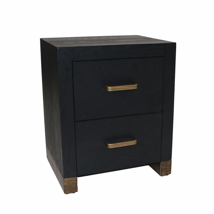 Liberta - Maison GIANT Komodino Mavro/Xruso 50x40x61cm 09-2068