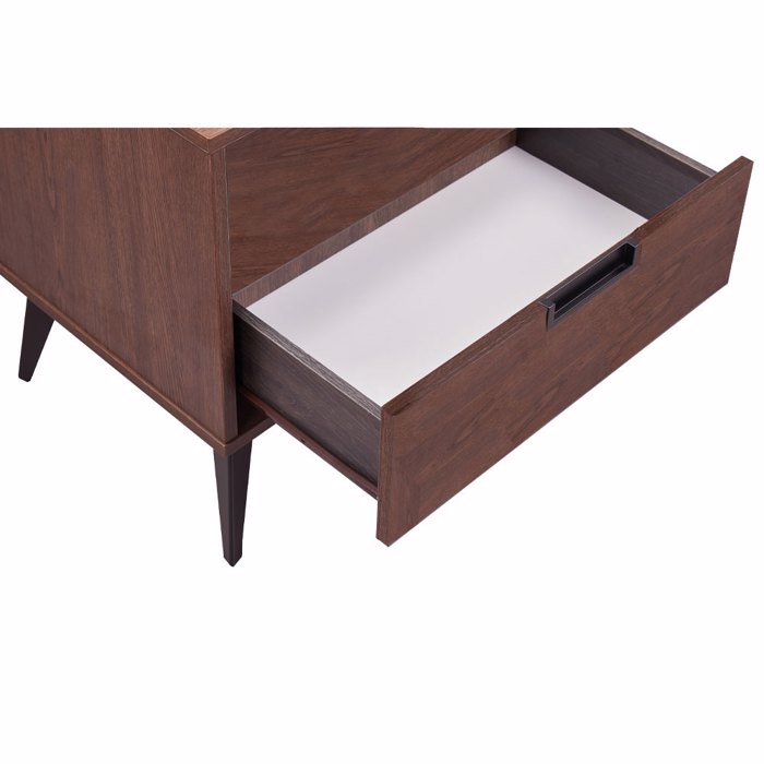 Liberta - Maison NUEZ Κομοδίνο Καρυδί με 2 Συρτάρια 58x39x55cm 09-2133 Liberta - Maison NUEZ Komodino Karudi me 2 Surtaria 58x39x55cm 09-2133