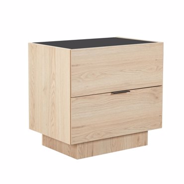 Liberta - Maison CUBIUS Κομοδίνο Φυσικό με 2 Συρτάρια 58x39x54.2cm 09-2136