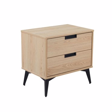 Liberta - Maison NEON Κομοδίνο Φυσικό με 2 Συρτάρια 58x39x55cm 09-2155