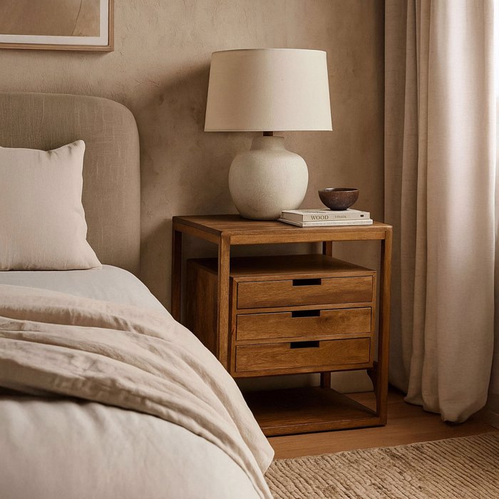 Liberta - Maison ELIS Komodino Fusiko me 3 Surtaria 65x38x65cm 09-2156